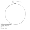 Box Chain Necklace Smooth Stainless Steel Choker Necklace Friendship 2MM Gold Color Women Gift Jewelry - Image 24