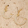 Titanium Clicker Septum Nose Ring Sector CZ Daith Earring Hoop Front Facing Hinged Segment Piercing Body Jewelry - Image 19