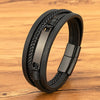 Xqni Multi-layer Braided Leather Wrap Bracelet Men Cool Stainless Steel Casual Buckle Bracelet Jewelry Accessories Gift - Image 9