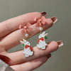 32 Style Colorful Enamel Cartoon Cute Rabbit Fox Ear Clips Funny Cat Bear Long Clip on Earrings Without Piercing for Women Girls - Image 19