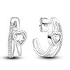 Silver Star Moon Heart Shape Earrings Jewelry Versatile Hoop Earrings For Women Jewelry Birthday Party Gifts - Image 33