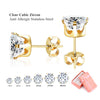 6Pair/Box Stud Earrings Cubic Zirconia 316L Stainless Steel Women Wedding Party Jewelry Accessories 3-8mm - Image 3