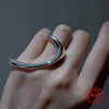 Bfclub Silver Color Rings for Women Simple Geometric Handmade Irregular Retro Ring Gold Big Allergy For Birthday Gift - Image 1