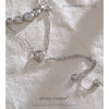 NiNice Stainless Steel Necklace Double-layer Pendant Tassel Cubic Zirconia Design Gift - Image 5