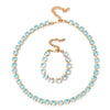 6mm Crystal Necklace Bracelet Set For Women Colorful Boho Color Zirconia Claw Seting Jewelry Set - Image 1