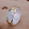 Silver Letter X Ring Color Separation For Women Engagement Party Wedding Glamour Jewelry - Image 4