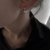 Silver Earrings Geometric square Round Earrings For Women Gift Earings Jewelry Gift - Image 2
