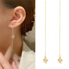 Drop Ear Line Long Hanging Earrings for Women Rose Gold Color Zircon Crystal Piercing Threader Earing Ear Accessories Jewelry - Image 34