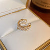Elegant Imitation Pearl Ear Clip Twist Metal Geometric Earrings For Women Party Wedding Ear Jewelry Gifts E - Image 3
