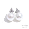Imitation Pearls Drop Stainless Steel Golden Korean Hoop Earrings Charms Jewelry Gift - Image 23