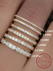 Silver 1.4MM 1.6MM 1.8MM Full Zircon Ring For Women Engagement Wedding Jewelry - Image 1