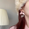Kawaii Clip on Earrings No Piercing Cute Cat Butterfly Bunny Asymmetric Ear Clips Pink Sweet Sakura Style Ear Jewelry for Women - Image 6
