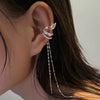 Imitation Pearl Long Tassel Ear Cuff Earring Zircon C Shape Ear Clips No Piercing Earrings Beads Snake Chain Earclip Jewelry - Image 8