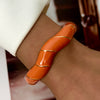 Sweet Pink Enamel Dropped Glaze Flower Texture Bracelet For Women Retro Leaf Star Floral Embossed Zircon Bangle Party Jewelry - Image 19