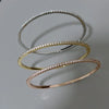 Thin Cubic Zirconia Bangle Bracelet in Rose Gold-Tone Silver-Tone and Gold-Tone - Image 9