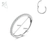 ZS 1PC Round Crystal Nose Piercing Silver Color Septum Ring Stainless Steel Nose Clicker Cartilage Piercing 20G Body Jewelry - Image 21