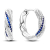 Colorful Cubic Zirconia Huggie Hoop Earrings in Flower Butterfly and Clover Designs - Image 27