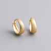 Silver Matte Minimalism Unisex Huggies Ear Hoops Earrings for Women Gothic Piercing Men's Jewelry - Image 15