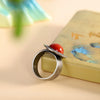 Xiyanik Ethnic Style Thai Silver Southern Red Adjustable Rings For Men Women Retro Jewelry Gift Party - Image 3