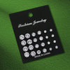 Geometric Six-Claw Heart-Shaped Crystal Zircon Basic Set Ear Studs Vintage Elegant 36 Pairs Unisex - Image 10