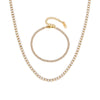 Gold Plated Shiny Marquise Oval Shape Zircon Crystal Tennis Chain Choker Necklaces Bracelets Jewelry Set For Woman - Image 8