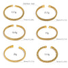 Woven Bracelet for Women, Adjustable Open-End Bangle, Gold Plated Stainless Steel, Delicate Jewelry Gift Idea - Image 6