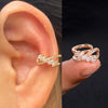 Cubic Zirconia Ear Cuff Clip On No Piercing Wrap Earring - Image 2
