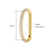 Titanium D Shape Nose Clicker with Full CZ 16G Hinged Segment Hoop Conch Helix Ear Piercing Body Jewelry - Image 11