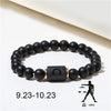 Zodiac Bracelets For Women Men Matte Black Agate Beads Wristbands Couple Gifts Jewelry Beaded Bracelets - Image 16