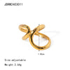 Stainless Steel Minimalist Irregular Curve Geometric Curved Ring Unisex Jewelry Gift - Image 9