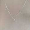 Silver Double Necklace Personality Charm Women's Pendant Simple Style Choker Birthday Gift Jewelry - Image 2