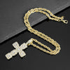 Hip Hop Cross Pendant Necklace Men 4mm Rhinestone Tennis Chain Iced Sparkling Necklace Women Punk Jewelry Gift - Image 9