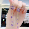 Shiny Rhinestone Butterfly Water Drop Tassel Earrings for Women Crystal Zircon Pearl Long Earring Party Daily Jewelry Gifts - Image 12