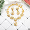 Gold Filigree Green Gem Jewelry Set Wedding Bridal Accessory For Traditional Occasions - Image 5