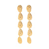 Punk Irregular Texture Ellipse Drop Earrings for Women Metal Pierced Long Dangle Earrings Year Jewelry - Image 4