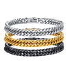 Stylish Double Curb Chain Bracelets for Men Boys,8/10/12/15mm Stainless Steel Miami Link Wristband,Punk Jewelry Gifts - Image 6