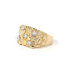 Hip Hop Gold Plated CZ Nugget Ring for Women Men Vintage Finger Ring Wedding Couple Jewelry Accessories - Image 2