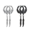 Vintage Feather Irregular Gothic Stainless Steel Titanium Piercing Hanging Dangle Drop Women's Earrings Man Valentine Day Gift - Image 1