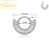 Titanium Ear Helix Cartilage Conch Tragus Piercing Earrings Segment Hoop CZ 16G Fan-Haped Septum Nose Ring Body Jewelry - Image 3