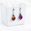 Female Rainbow Crystal Water Drop Earrings Boho Silver Color Zircon Stone Long Dangle Earrings For Women Girl's Wedding Jewelry - Image 9