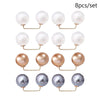 Imitation Pearl Double Head Brooch Pin Waist Clip Set - Image 11