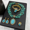 Vintage 4pcs Necklace Earring Ring Bracelet Crystal Stone Jewelry Sets for Women Amethyst Tigers Eye Statement Jewelrys - Image 14