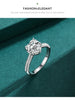Modian New 925 Sterling Silver Exquisite Sparkling Hearts Cut CZ Romantic Brand Finger Ring For Women Statement Wedding Jewelry
