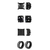 1-12 Pair Stainless Steel Magnetic Non Piercing Inlaid Cubic Zirconia Stud Earrings Clip on Hoop Earrings Set for Men Women - Image 13