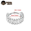 Square Cubic Zirconia Hinged Piercing Clicker for 16G Septum and Ear Styles - Image 5