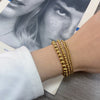 Stainless Steel Gold Plated Elastic Beaded Bracelet Stackable Design Unisex For Daily Commute And Party Wear - Image 2