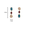 Asymmetric Colorful Resin Earrings for Women Retro Contrast Geometric Dangle Earrings Korean Jewelry - Image 6