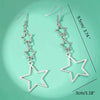 Stylish Geometry Hollow Star Charming Hollow Out Curly Round Star Long Stud Earring for Women Jewelry Accessories Gift - Image 5