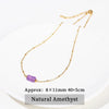 JD Handmade Boho Necklace Amethyst Faceted Bead Pendant Necklace For Women Classic Stainless Steel Couple Gifts - Image 13