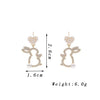 Crystal Hollow Animal Rabbit Drop Earrings for Women Cute Imitation Pearl Heart Dangle Earrings Party Jewelry Girls Gift - Image 7